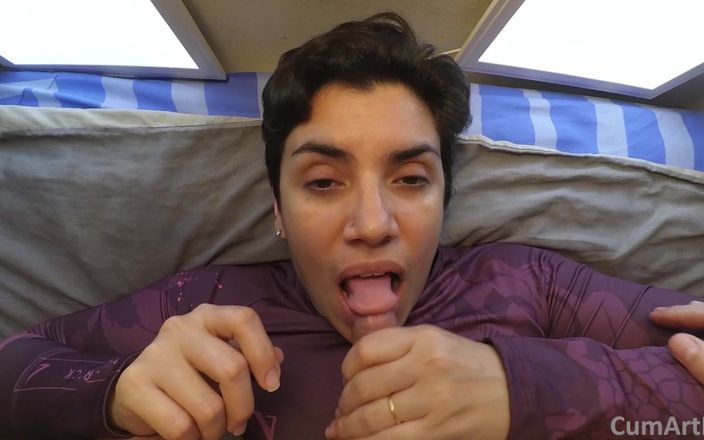 TheArtOfCum: Rychlovka na posteli s Missed Cumshot