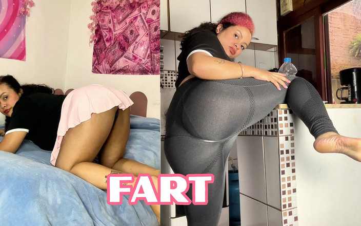 Cutiepiie Chubby: Scoreggia ebano gassa e rutto in gonna e leggings