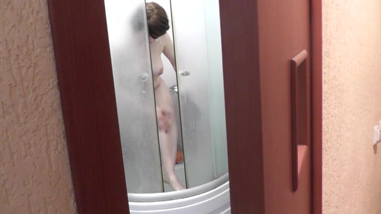 XXX-Platinum: Stepmom Takes Shower and Stepson Watches Her