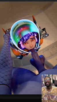 Welcoming Bald Pussy Juno to Planet Earth with Widowmaker’s Hard Fucking Transgender Futa Cock