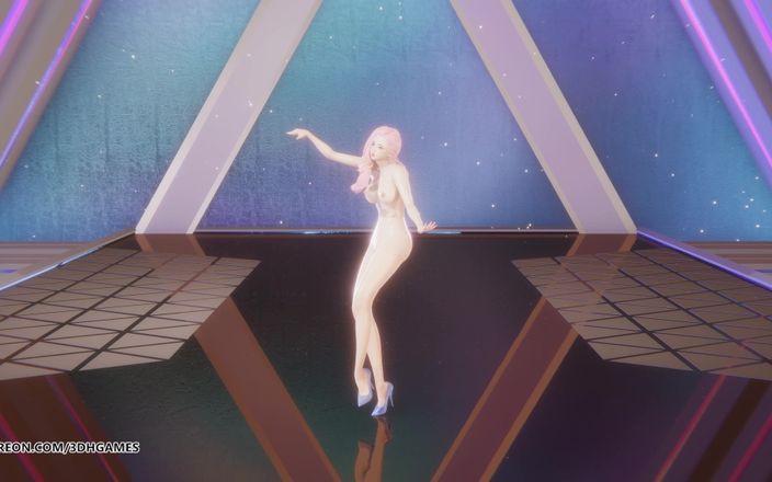 3D-Hentai Games: [MMD] Ive - Eleven Хентай Ahri Kaisa Seraphine и сексуальный обнаженный танец без цензуры