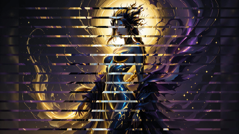 LustRender: Empress โมฆะเปลือยคนสวยกับหี Crystalline Golden Braided