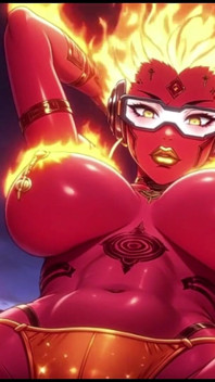 94. Le démon sexy en feu pose sexy (animation ai)