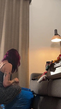 Wonderfully Beautiful Hot Redhead Girl Does an Unboxing with a Try on Haul for Nightie, Skirt and Over Knee Socks with Lingerie