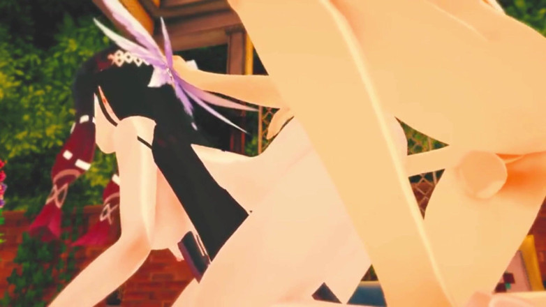 NSFWOtaku: Impak Genshin - Adegan seks tegar Columbina dengan Aether - Animasi Hentai 3D