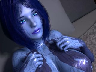 Wraith ward: ベッドの上でコルタナとのセックス:Halo 3Dポルノパロディ