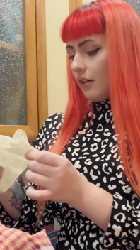 Gfe:redhead Goth Girl Makes You a Fan of Handjob with Gloves