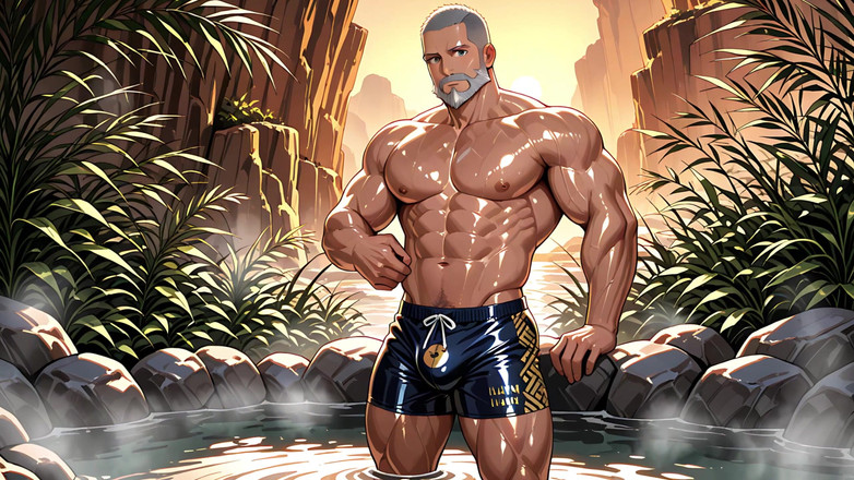 Erotic Man: Ai पोर्न मांसपेशियों वाले पुरुष सॉफ़्टकोर उभार मिलाते हैं