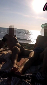 French Teacher Risky Public Masturbation Caught on Crowded Beach Helps Squirt Extreme Cumshot
