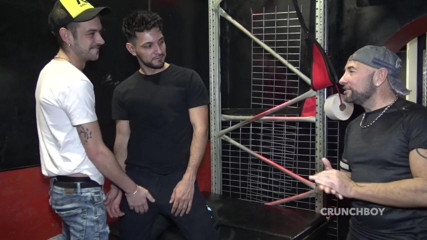 Bare domination in backroom with fetish boys: Oskar Ivan dikongkek mentah oleh Bonybabyron