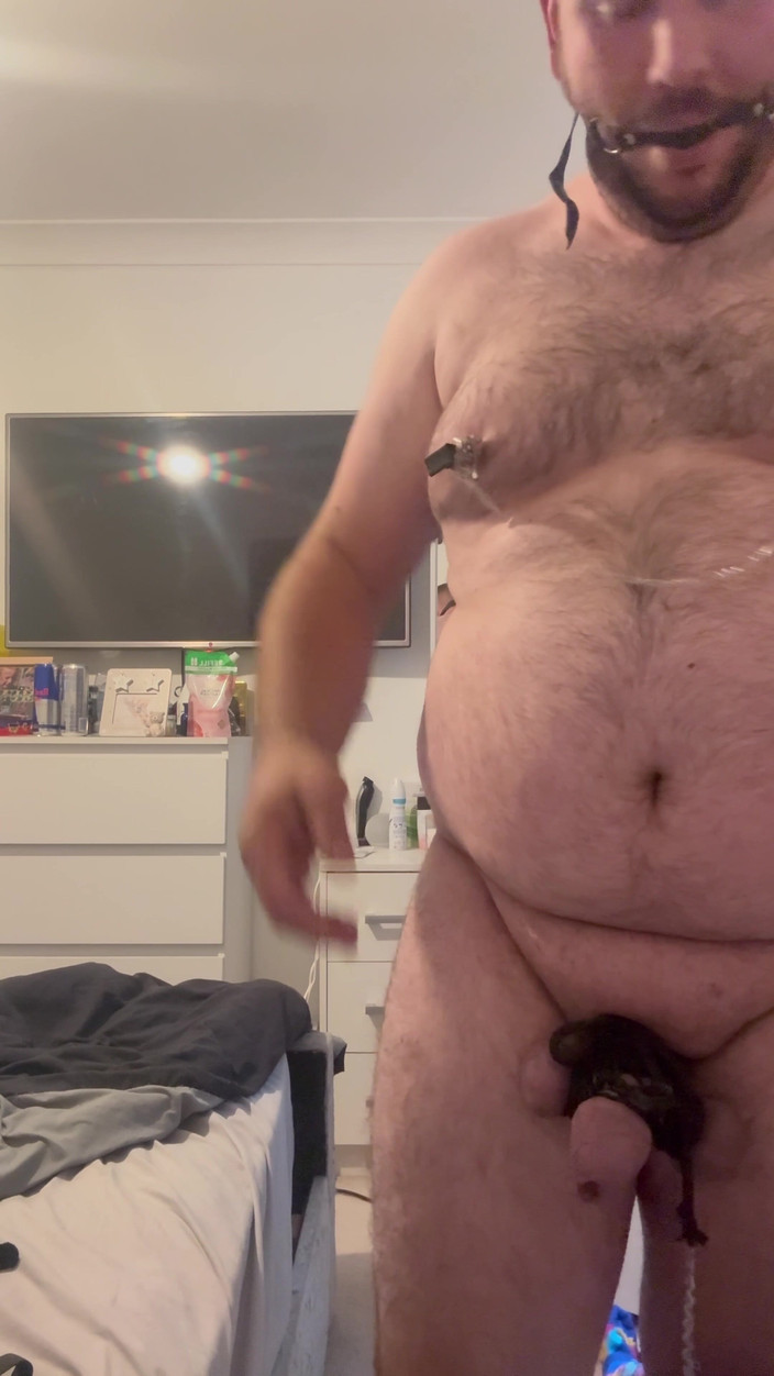 Shaun Cbt: Extrema escravidão de pau com grampos de mamilo do plug...