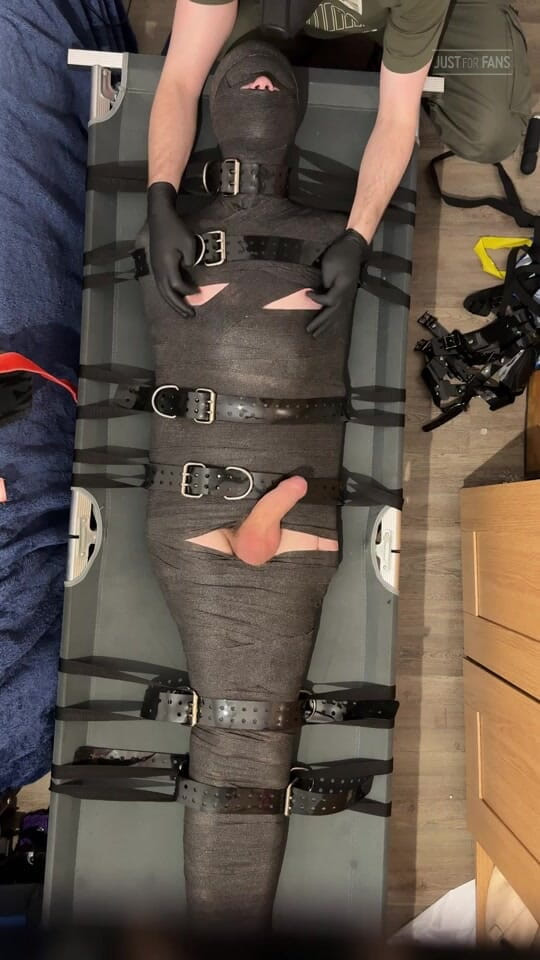 Inmate Cody and SubEdgeX: Twink Completely Mummified and Edged, part 2