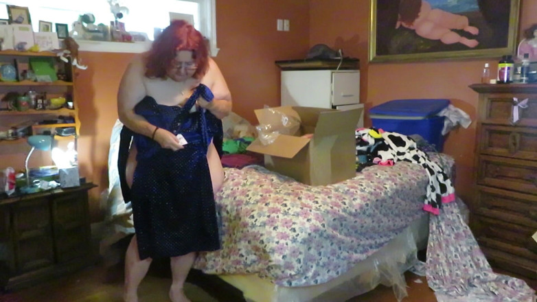 BBW nurse Vicki adventures with friends: Trying on new dresses that came in mail to make...