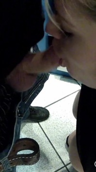Blowjob in Porn Cinema with Blonde MILF Arabella May