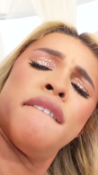 Beautiful Blonde Trans Gets Her Ass Drilled by Her Trans Friend
