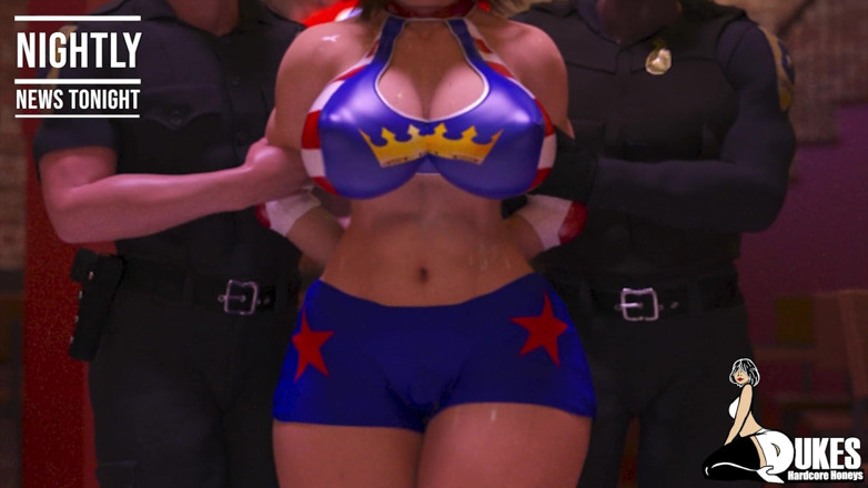 Dukes Hardcore Honeys: La wrestler tettona perde l'incontro con un enorme cazzo luchadore