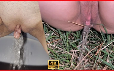 Amelia Queen: Compilation! Pissing in Different Public Toilets! Close-up! POV!