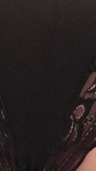 Pulled the Black Panties to the Side to See That Perfect Pussy