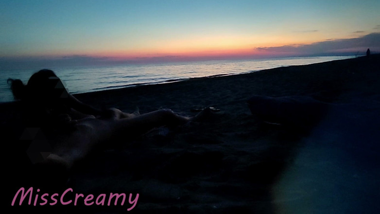 Miss Creamy: Dick Flash French Teacher MILF Risky Beach Blowjob Maspalomas Nude...
