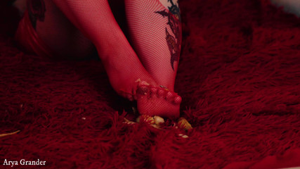 Arya Grander: Banana splosh video lesbian fun food squeeze