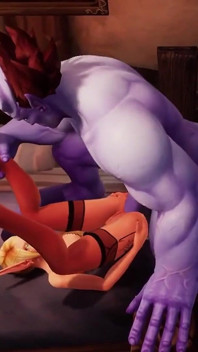 Sexy elfe bekommt großen blauen schwanz | Warcraft-parodie