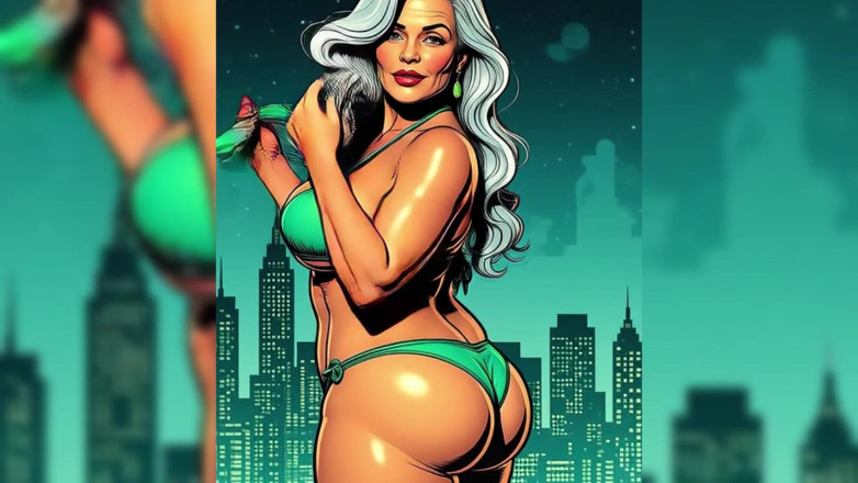 AI Porn: Ai Animation, une mamie forte taquine
