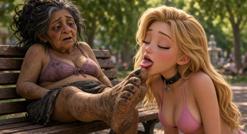YOUR BEST FANTASY: Woman Worships and Cleans Dirty Street Feet with Her Tongue