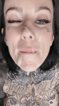 Huge cum facial