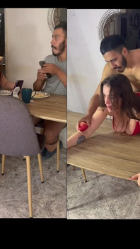 Mature Woman Is Fucked by Her Stepson on the Table and Puts It All in