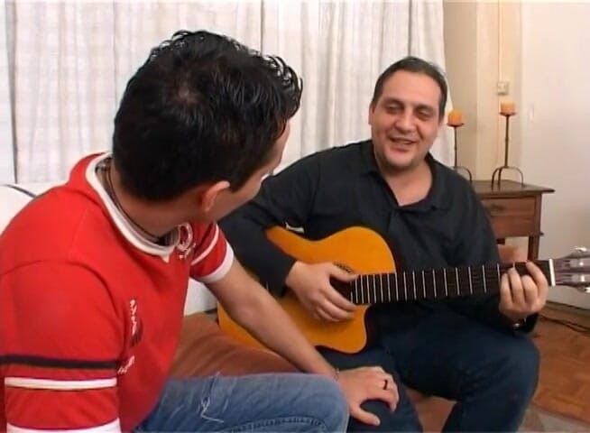 Hot Latinos dudes not gay but curious: Sexy straight Latino fucking for the first time 33