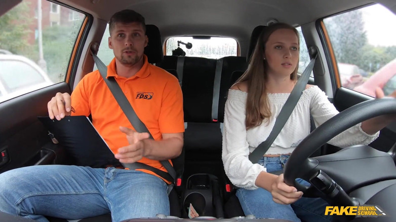 Fake Driving School: Pass Me to See My Perfect Tits