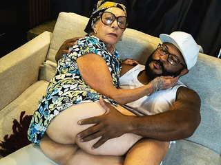 Only Taboo: Tattooed 77 Years Old Grandma BBC Ass Fucked