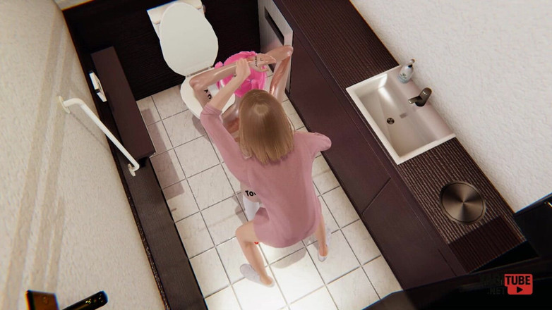 Yaoitube: Yaoi - 공중 화장실에서 섹스하는 펨보이 두 명