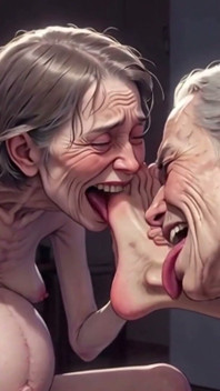Fetish kaki dua nenek jelek 90 tahun - jilat sampai meringis keenakan