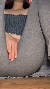 Squirting Orgasm in Yoga Pants After Class