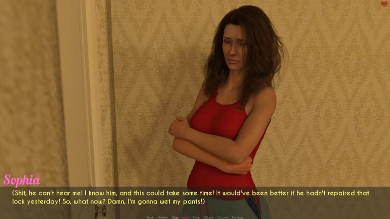 Visual Novels: O soție și mama vitregă, partea 56 - șeful dezbracă o mamă sexy cu...