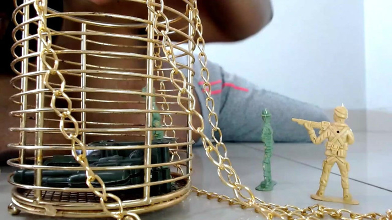 Maeling: Giantess Trapped Army Battalion in Iron Cage