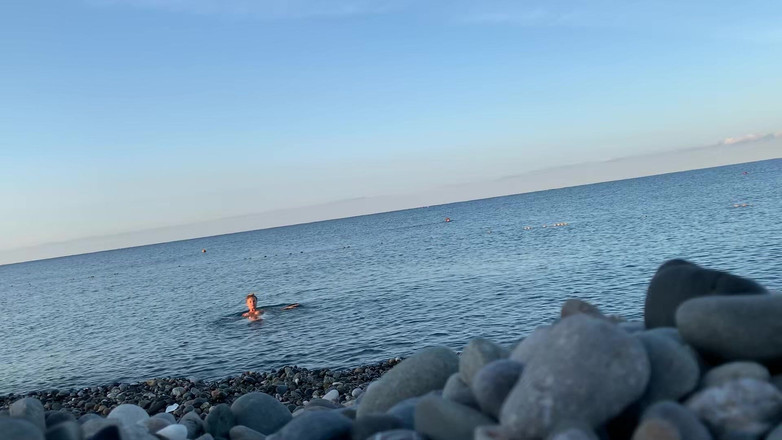 Monika Fox: Monika Fox Swims Naked in Sea