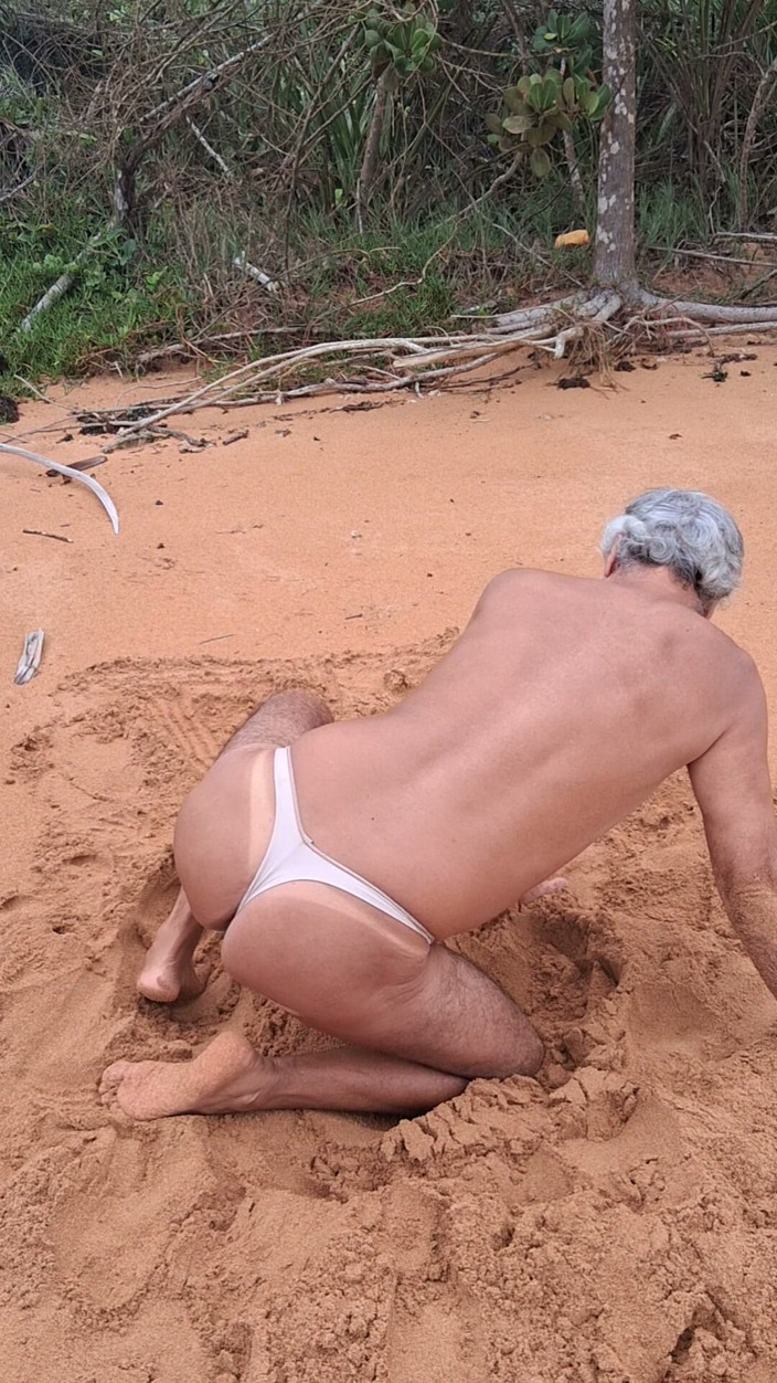 Ladysilvas: Ladysilva Crossdress in Panties on the Beach Showing off Her...