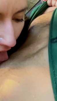 Highway Masturbation & Cum Eating
