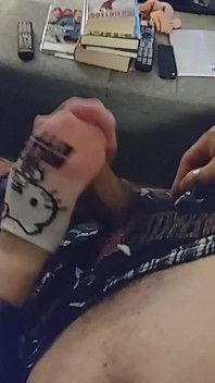 Seksowna kostka Sockjob Skarpetki Footjob &amp; Hello Kitty Socks Ręczna robota