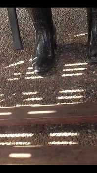 With Rubber Boots Outdoors