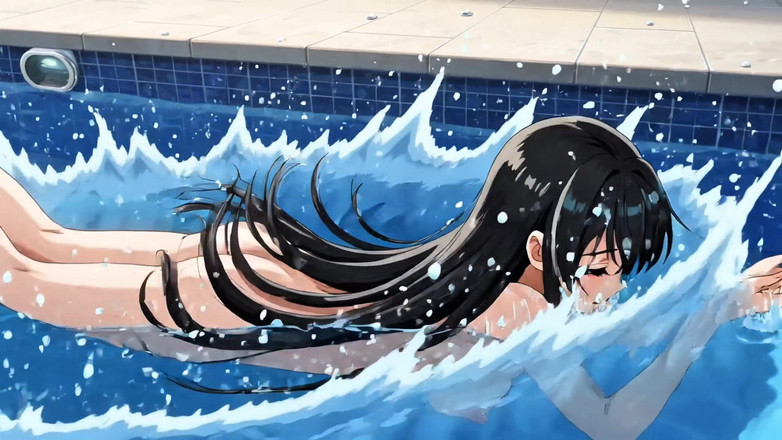 Stories&Anime: Havuz kenarındaki hentai hatun her oyuncakla kendini sikiyor - ıslak ve yüksek...