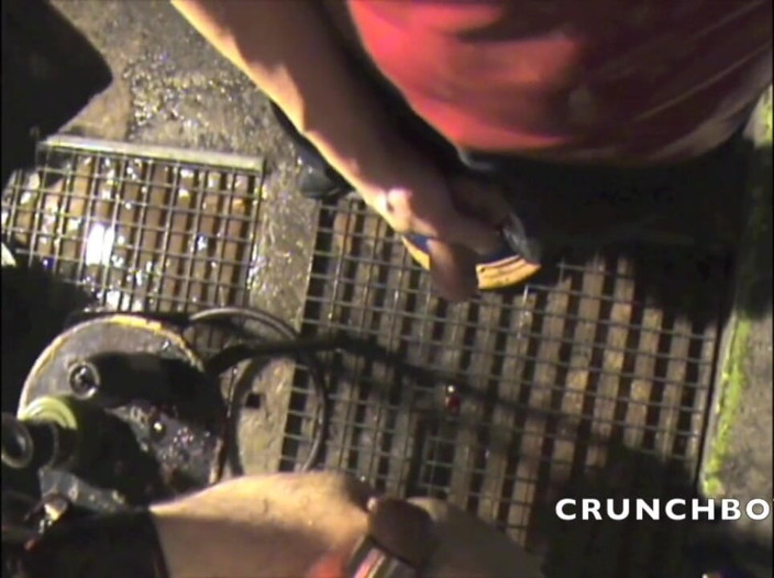 Crunch Boy: Fist session in a sling for Stepdaddy and a twink...