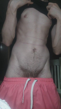 Skinny Boy Teasing His Abs on Camera