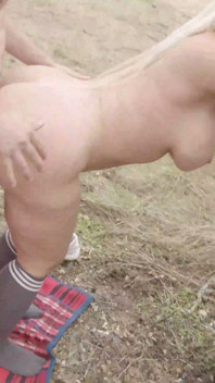Busty Blonde Blondie Fesser Wants to Have a Country Romp Outdoors
