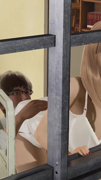 Licking Pussy of a Young Library Worker Before the Worktime Start
