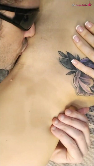 Belinda Selin: Stranger with glasses skillfully licks best friend's tight vagina