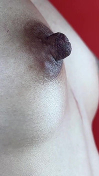 Small Tits Asian Girl Extreme Close-up Nipple Tease & Play - Littlelewdluna’s Big Asian Nipples Need Attention!