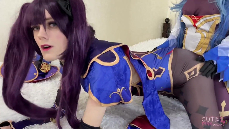 CutePinkUnicorn: Chica anime entrenando mi culo con cinturón en femdom